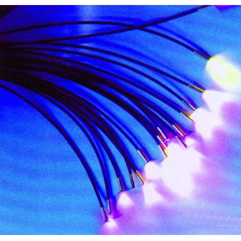 20M Grow Optical Fiber black Solid core end led 14mm/17.4mm